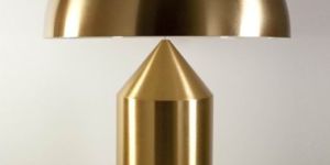 BRASS GOLD TABLE LAMP WITH METAL SHADE