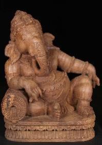 Wooden Ganesh Statue