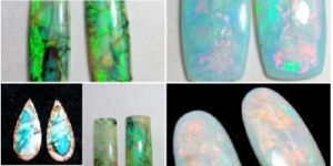 Earrings Paired Opal Cabs Stones