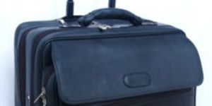 Leather Overnight Executive Trolley Bag