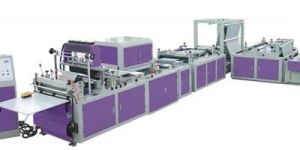 NON Woven Bag Making Machine with Online Box Bag Creasing Unit