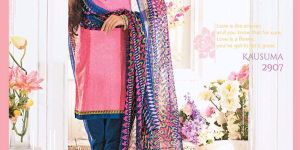 Pure Lawn Cotton Suits With Bemberg Dupatta