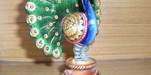 Wooden Peacock