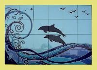 Embossed Ceramic Mural Art Tiles