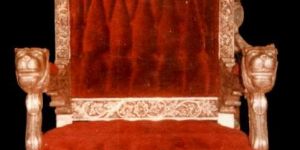 White Metal Carved Chair