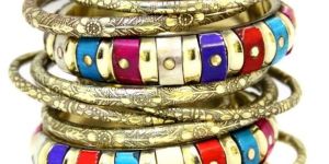 Brass Bangles, Resin Bangles Set