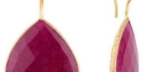 925 Sterling Silver Dyed Ruby Gemstone Earring
