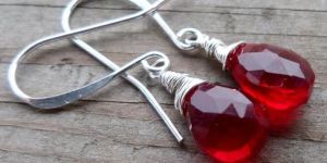 Red Quartz Gemstone Earrings