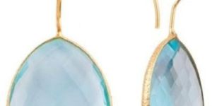 Sterling Silver Blue Topaz Gemstone Earrings