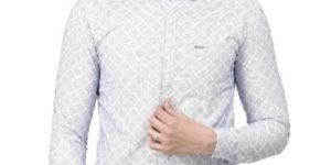 MSG Blue Partywear Regular Fit Shirt