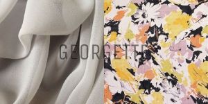 Polyester Georgette Dyed And Printed Fabric