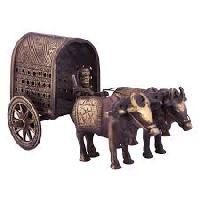 Wood Carving Bullock Cart
