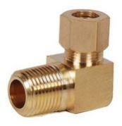 Brass Compression 90 Degree Male Elbow Connector