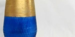 Double Colored Glass Flower Vases