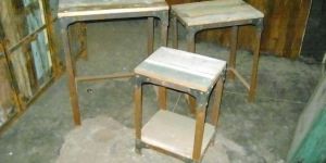 Iron Wooden Stool
