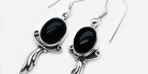 3.5 Gm Black Onyx Gemstone 925 Sterling Silver Earring