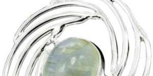 4.1 Gm Rainbow Moonstone Gem Stone 925 Sterling Original Silver Pendant