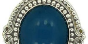 5.9 Gm Blue Chalcedony Gemstone  925 Sterling Original Silver Pendant