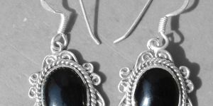 Black Onyx Gemstone 925 Sterling Original Silver Earring