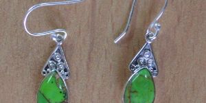 Green Copper Turquoise Earring
