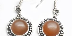 Pink Moonstone 925 Sterling Original Silver Earring