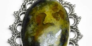 Rain Forest Opal Gem Stone 925 Sterling Silver Pendant