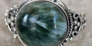 Seraphinite GemStone 925 Sterling Silver Ring