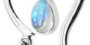 Three Stone Rainbow Moonstone Gem Stone 925 Sterling Original Silver Pendant