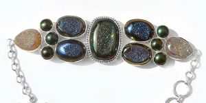 Black Pearl Silver Bracelet