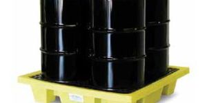 Enpac 4 Drum Slimline Poly Spill Pallet with Secondary Containment