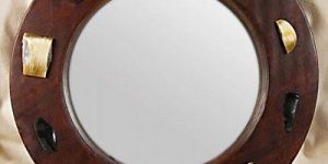 Wooden Horn Mirrors