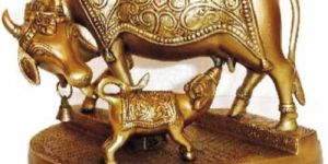 Brass Cow Statue