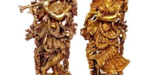 Brass Radha Krishna Statue