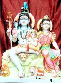 Marble Shiv Parivar Statues