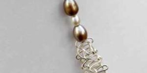 Pearl Gemstone Silver Necklace -02