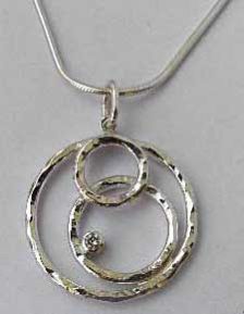 Silver Diamond Necklace - 01