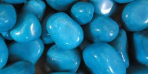 Aqua Green Coloured Polished Pebble