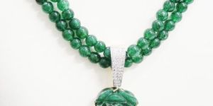 Diamond Emerald Gold Necklace Dgn-03