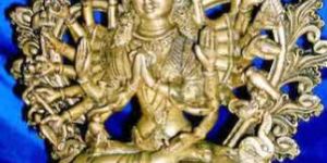 Brass Chandi Devi Statue