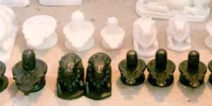 Shivlings Nandi Black White Statue - 09