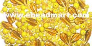Yellow Plain Mix Beads-mb-32