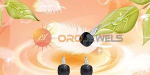 Onyx Stone with CZ Studded Pendantset