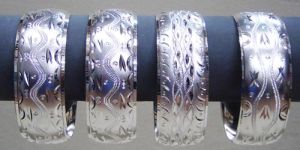 Threetone Plated Diamond Cut Bangles. DT-EX-MP-1160