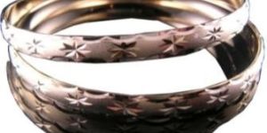 Threetone Plated Diamond Cut Bangles. DTBG000402 a