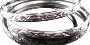 Threetone Plated Diamond Cut Bangles. DTBG000406 a