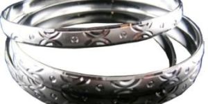 Threetone Plated Diamond Cut Bangles. Dtbg000407 A