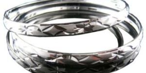 Threetone Plated Diamond Cut Bangles. Dtbg000408 A