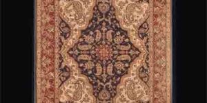 Hand Tufted Kashan Medallion Carpets- Psc-458