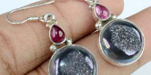 Semi Precious Stone Studded Earrings