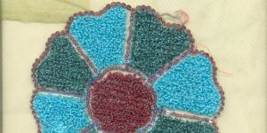 Towel with Sequence Embroidery